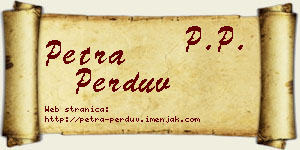Petra Perduv vizit kartica
